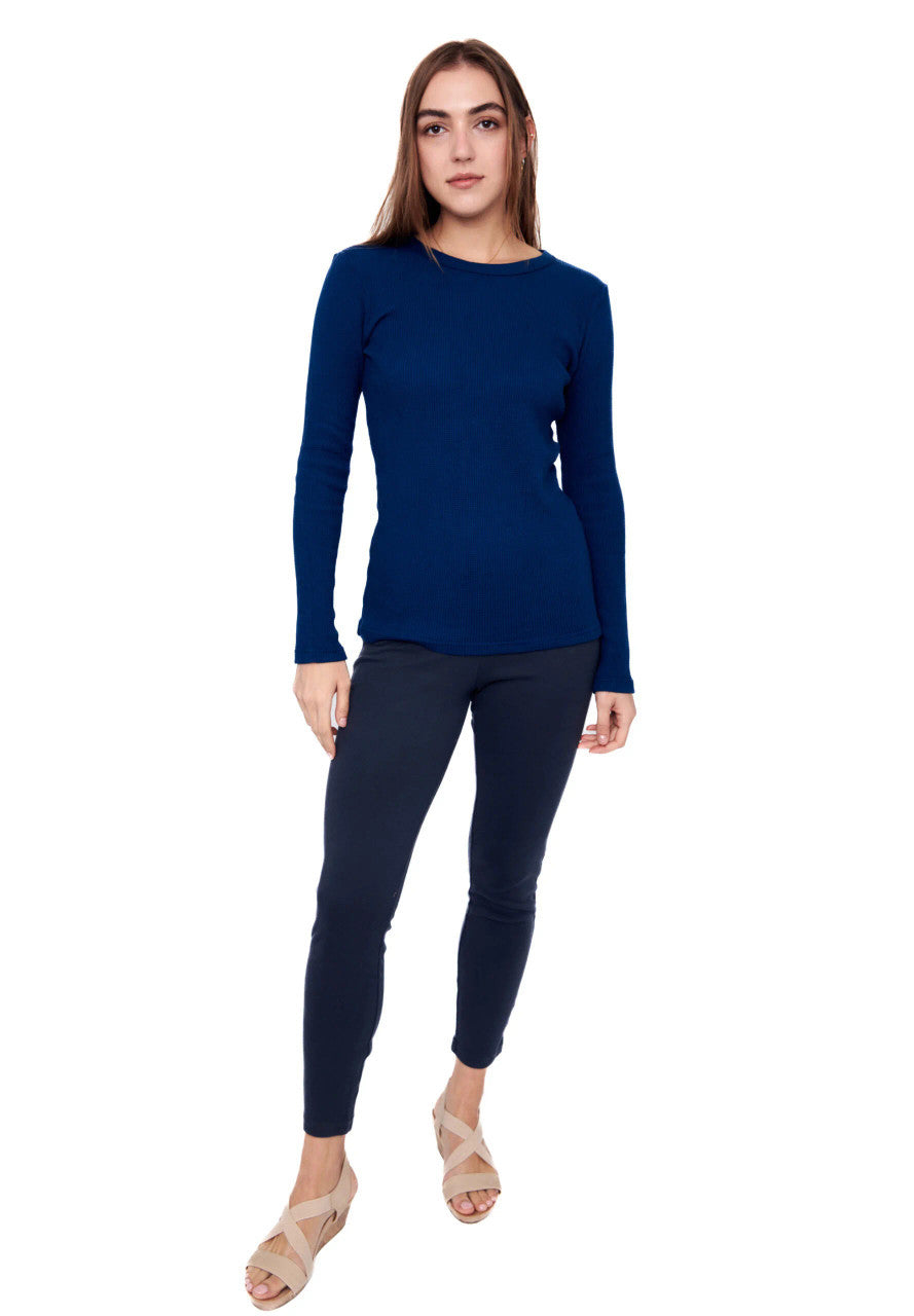 Long-Sleeve Boatneck Top